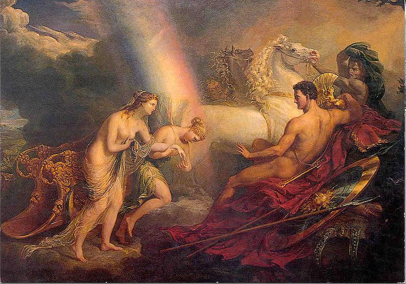 George Hayter Venus, supported by Iris, complaining to Mars Germany oil painting art